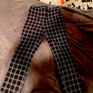 Black and white dress pants